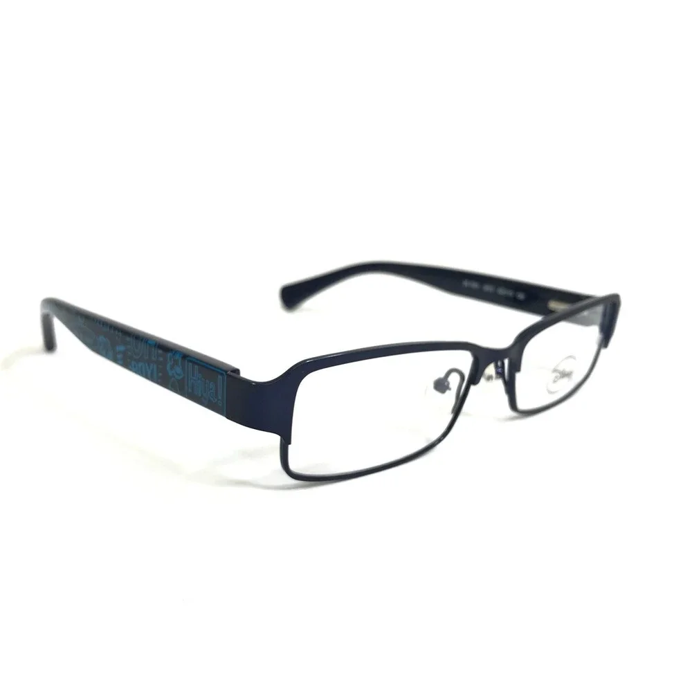 Disney Eyeglasses Frames Kids 3E 1001 3015 Blue Rectangular Full Rim 49-15-130